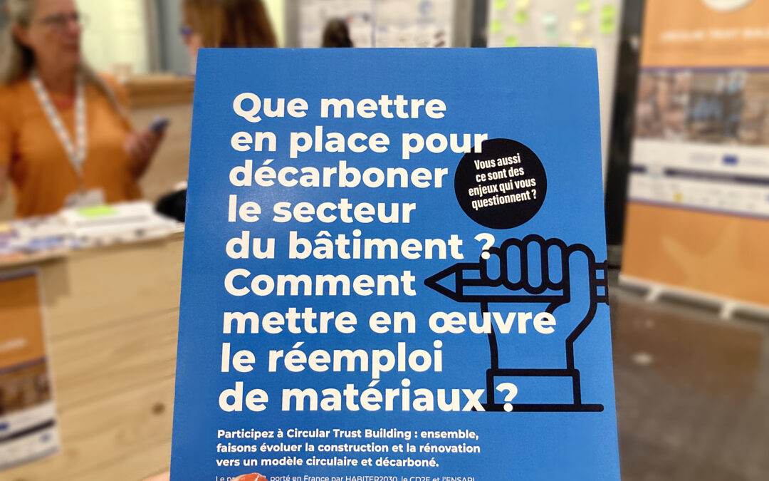 Rapport d’activité 2024 : coup d’œil dans le rétro et coup d’accélérateur avec les projets européens CTB et Upcycling Trust encore en cours !